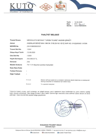 KUTO certificate preview
